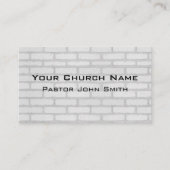 ホワイトチャーチビジネスカードのレンガ模様 名刺 (正面)