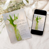 ホワイトチューリップインミルクボトル春の結婚式 招待状