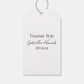 ホワイトチューリップインミルクボトル結婚式の引き出物ラベル ギフトタグ (裏面)