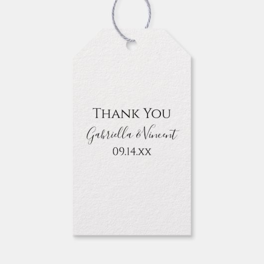 ホワイトチューリップインミルクボトル結婚式の引き出物ラベル ギフトタグ (裏面)