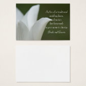 ホワイトチューリップオングリーン春の結婚式チャリティーのお気に入り (正面&裏面)