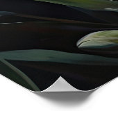 ホワイトチューリップフラワーアートプリントポスター ポスター (角)