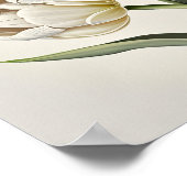 ホワイトチューリップフラワーアートプリントポスター ポスター (角)