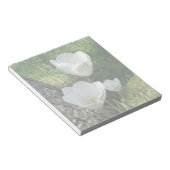 ホワイトチューリップフラワートリオ ノートパッド (アングル)