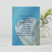 ホワイトチューリップフラワー花びらパーティー 招待状 (スタンド正面)