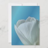 ホワイトチューリップフラワー花びらパーティー 招待状 (裏面)