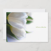 ホワイトチューリップブライダルシャワー招待 招待状 (裏面)