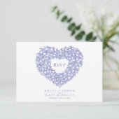 ホワイトチューリップモノグラム結婚ミールイベント 出欠カード (スタンド正面)