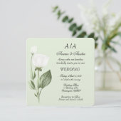 ホワイトチューリップ春の結婚式 招待状 (スタンド正面)