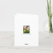 ホワイトチューリップ最も深い同情カード カード (裏面)