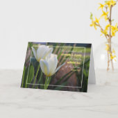 ホワイトチューリップ箴言31:25ノートカード カード (黄色い花)