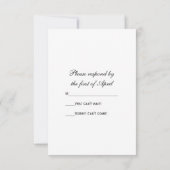 ホワイトチューリップ素朴バーンウェディングRSVP応答 出欠カード (裏面)