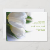 ホワイトチューリップ結婚式招待状 招待状 (裏面)