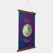 ホワイトチューリップ花びら抽象芸術フローラ 吊り下げ型タペストリー (傾斜あり)