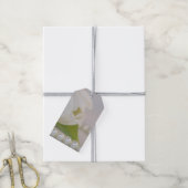 ホワイトチューリップ&パール結婚式の引き出物ラベル ギフトタグ (より糸付き)