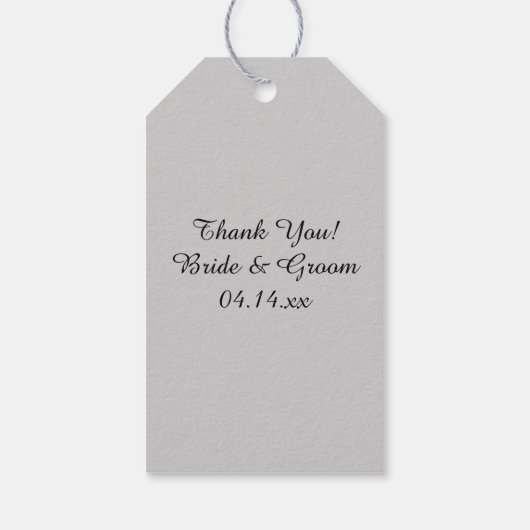 ホワイトチューリップ&パール結婚式の引き出物ラベル ギフトタグ (裏面)