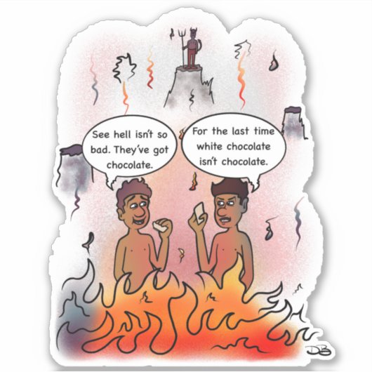 ホワイトチョコレートカスタムカットシール シール (正面)