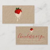 ホワイトチョコレートストロベリービジネスカード 名刺 (正面/裏面)