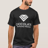 ホワイトチョコレートダイヤモンドメディアのロゴシャツ Tシャツ (正面)