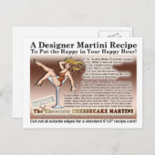 ホワイトチョコレートチーズケマルティーニレシピカード ポストカード (正面/裏面)