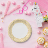 ホワイトチョコレートバーテクスチャ ペーパープレート (パーティー)