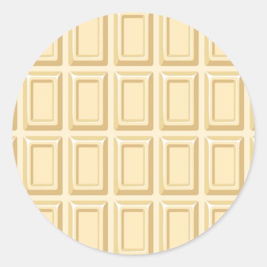 ホワイトチョコレートバーテクスチャ ラウンドシール (正面)