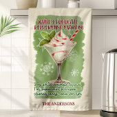 ホワイトチョコレートペパーミントマルティニカクテルレシピ キッチンタオル