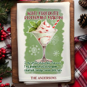 ホワイトチョコレートペパーミントマルティニカクテルレシピ キッチンタオル