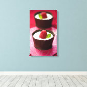 ホワイトチョコレートムースデザート キャンバスプリント (インサイチュ (ウッドフロア))