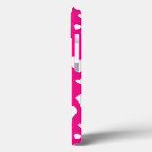 ホワイトチョークハートオン明るい赤紫色ピンク Case-Mate iPhoneケース (裏面 / 左)