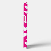 ホワイトチョークハートオン明るい赤紫色ピンク Case-Mate iPhoneケース (裏面 / 右)