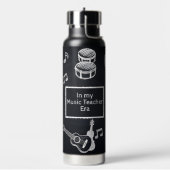 ホワイトチョーク黒板初等音楽先生 ウォーターボトル (左面)