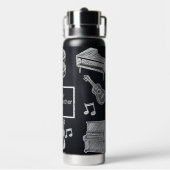 ホワイトチョーク黒板初等音楽先生 ウォーターボトル (背面)