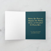 ホワイトチワワ雪キャビンのクリスマスカード シーズンカード (内部)