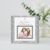 ホワイトツインエレガントファースト聖餐式 招待状 (スタンド正面)