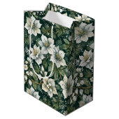 ホワイトツツツツツジとエバーグリーンズホリデー ミディアムペーパーバッグ (裏面アングル)
