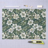 ホワイトツツツツツジとエバーグリーンズホリデー 薄葉紙 (クラフト)