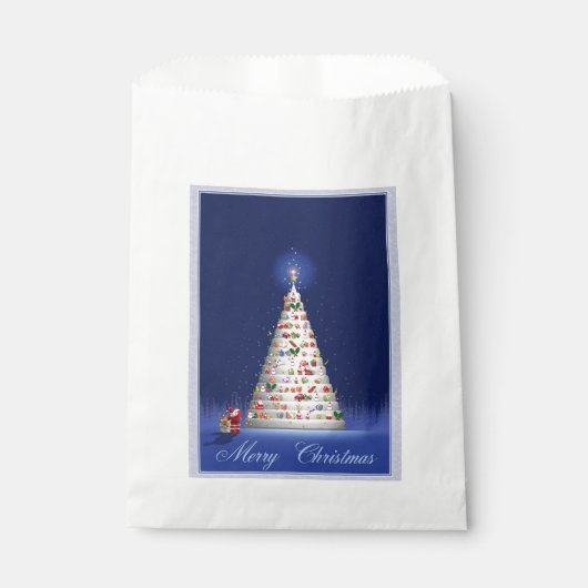 ホワイトツリーのクリスマス フェイバーバッグ (正面)