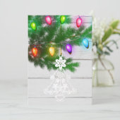 ホワイトツリーオーナメントヴィンテージライトテンプレート シーズンカード (スタンド正面)