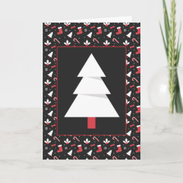 ホワイトツリーシャルボードクリスマス シーズンカード