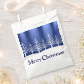 ホワイトツリーシルエットエレガントクリスマス フェイバーバッグ (クリップ留めされた状態)
