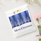 ホワイトツリーシルエットエレガントクリスマス フェイバーバッグ (封をした状態)