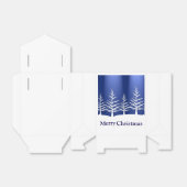 ホワイトツリーシルエットエレガントクリスマス フェイバーボックス (折り畳みなし)