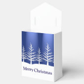 ホワイトツリーシルエットエレガントクリスマス フェイバーボックス (オープン)