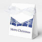 ホワイトツリーシルエットエレガントクリスマス フェイバーボックス (正面サイド)