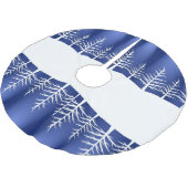 ホワイトツリーシルエットエレガントクリスマス ブラッシュドポリエステルツリースカート (アングル)