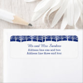 ホワイトツリーシルエットエレガントクリスマス ラベル (インサイチュ)