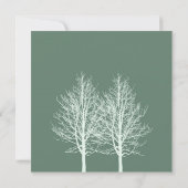 ホワイトツリーズパーソナライズされた誕生日招待状 招待状 (裏面)