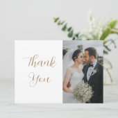 ホワイトツーフォトホリデーカード サンキューカード (スタンド正面)
