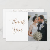 ホワイトツーフォトホリデーカード サンキューカード (正面/裏面)